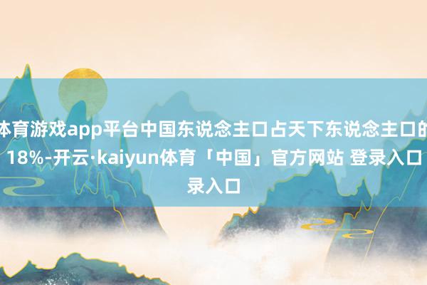 体育游戏app平台中国东说念主口占天下东说念主口的18%-开云·kaiyun体育「中国」官方网站 登录入口
